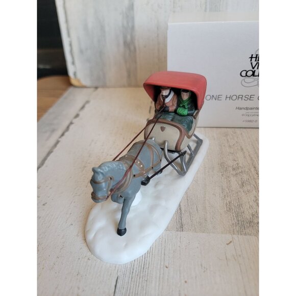 Dept 56 59820 one horse open sleigh heritage village xmas accessory - Picture 2 of 6